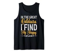 Happy Place Outdoors Camping Hikings Trails Camper Men Women Tank Top