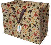 Happy Planet Giftshop Large Jumbo Storage Bag with Zip 58 x 47 x 30cm 80l (Autumn Leaves) (Single - Multipacks Available)