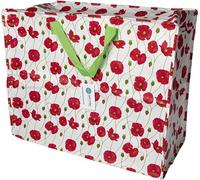 Happy Planet Giftshop Large Jumbo Storage Bag with Zip 58 x 47 x 30cm 80l (Poppies Design) (Single - Multipacks Available)