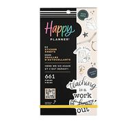 Happy Planner Sticker Set for Teachers, Planners and Projects - Multicoloured Stickers - Large Size - Here We Go Again Theme - 30 Sheets 661 Stickers Total