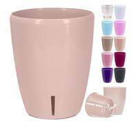 Happy Plants Orchid Pot D 16.7 cm Flower Pot with Integrated Water Level Indicator, Self-Watering Flower Pot with Wick, Self-Watering System for Orchids - Light Blush 3.3 Litres