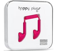Happy Plugs Wired Earbud Earphones with In Line Remote and Microphone - Cerise