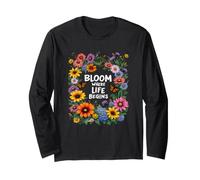 Happy Pollinator Garden Bloom Where Life Begins Long Sleeve T-Shirt