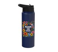 Happy Pollinator Garden Bloom Where Life Begins Stainless Steel Insulated Water Bottle