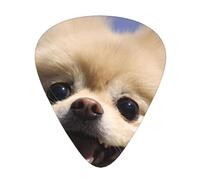 Happy Pomeranian Printed,12 Pcs Guitar Pick,3 Different Thickness Plectrums for Acoustic Guitar Bass Ukulele (0.46mm 0.96mm 0.71mm)