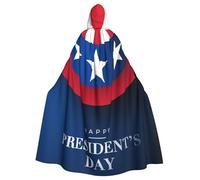 Happy President'S Day Halloween Witch Cloak Unisex Hooded Cloak For Festive Party Costume