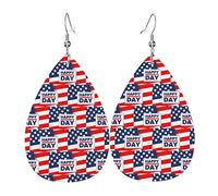 Happy President'S Day Leather Teardrop Earrings Set Drop Earrings Soft and Lightweight Dangle for Women