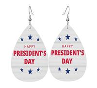 Happy President'S Day Leather Teardrop Earrings Set Drop Earrings Soft and Lightweight Dangle for Women