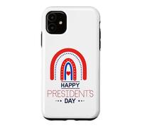 Happy President's Day USA Patriotic Heart Dot Rainbow Fun Case for iPhone 11