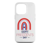 Happy President's Day USA Patriotic Heart Dot Rainbow Fun Case for iPhone 13 Pro