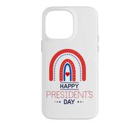 Happy President's Day USA Patriotic Heart Dot Rainbow Fun Case for iPhone 14 Pro Max