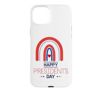 Happy President's Day USA Patriotic Heart Dot Rainbow Fun Case for iPhone 15 Plus