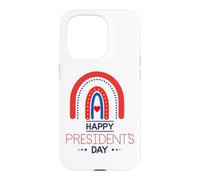 Happy President's Day USA Patriotic Heart Dot Rainbow Fun Case for iPhone 15 Pro