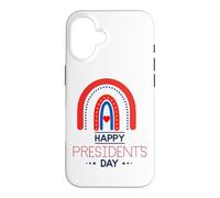 Happy President's Day USA Patriotic Heart Dot Rainbow Fun Case for iPhone 16