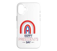 Happy President's Day USA Patriotic Heart Dot Rainbow Fun Case for iPhone 16 Plus