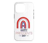 Happy President's Day USA Patriotic Heart Dot Rainbow Fun Case for iPhone 16 Pro