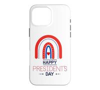Happy President's Day USA Patriotic Heart Dot Rainbow Fun Case for iPhone 16 Pro Max