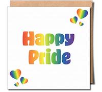 Happy Pride - LGBTQIA + Greeting card - Gay card - Gay pride card - coming out card -Same sex card - queer card - Lesbian card - LGBT card - 150mm x 150mm Premium Card