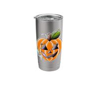 Happy Pumpkin Jack-o-Lantern Spooky Halloween Stainless Steel Insulated Tumbler