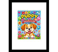 Happy Puppy Adventures Coloring Book for Kids Ages 3-8
