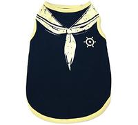 Happy Puppy Blue Sailor Tank Dog Top, Medium