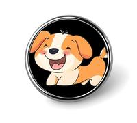 Happy Puppy Dog Enamel Brooch Lapel Pin Badge Button Pins for Backpacks Hats Cute Funny 1"