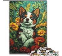 Happy Puppy Jigsaw Puzzles for Adults 1000 Piece, Help The Brain Exercise Addictive Toys to Cultivate Patience Perfect Decoration (50x75cm)