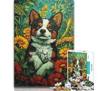 Happy Puppy Jigsaw Puzzles for Adults 2000 Piece Puzzle,Help The Brain Exercise Addictive Toys to Cultivate Patience A Work of Art 70x100cm