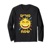 Happy Purim Costume Chag Purim Sameach Hebrew Jewish Party Long Sleeve T-Shirt
