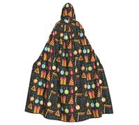 Happy Purim Day Jewish Carnival Halloween Witch Cloak Unisex Hooded Cloak For Festive Party Costume