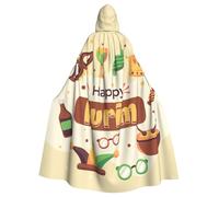 Happy Purim Day Jewish Holiday Carnival Halloween Witch Cloak Unisex Hooded Cloak For Festive Party Costume