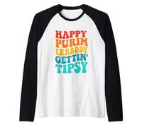Happy Purim Errbody Gettin' Tipsy Purim Party Queen Esther Raglan Baseball Tee