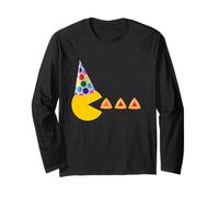 Happy Purim Video Game Eating Hamantashen Queen Esther Long Sleeve T-Shirt