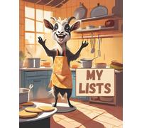 happy pygmy goat in the kitchen my lists Notebook: cute animal notepad | 110 pages, ruled, 7.5"x9.25"