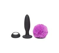 Happy Rabbit Rechargeable Vibrating Butt Plug Small, Black/Purple, 260 g,HR-80249