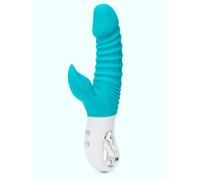 Happy Rabbit Ribbed Rabbit Vibrator - Green Green