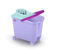 Happy Rainbow Mop Bucket with Drainer and Swivel Wheels Recycled 14L Sustainable Ideal for Cleaning Floors and Home