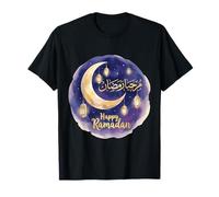 Happy Ramadan Marhaba for Muslims Crescent Moon Lantern T-Shirt