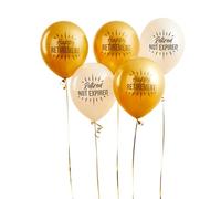Happy Retirement 12" Latex Balloons - Pack of 5 - Retirement Balloons Decorations
