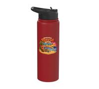 Happy Retirement Beach Cruise Reading Scene Stainless Steel Insulated Water Bottle
