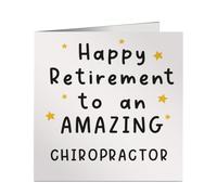 Happy Retirement Card for Chiropractor - 6x6 Square Greeting Card with Envelope - for Funny Work Leaving Do - Printed in UK