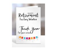 Happy Retirement Card for Factory Worker, Men, Women, Him, Her, Gifts from Colleagues, Boss, Supervisor, Manager, Work, Presents for Workmate, A5-258a_294
