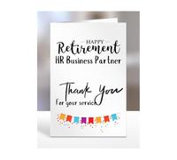 Happy Retirement Card for HR Business Partner, Men, Women, Him, Her, Gifts from Colleagues, Boss, Supervisor, Manager, Work, Presents for Workmate, A5-258b_100