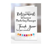 Happy Retirement Card for Influencer Marketing Manager, Men, Women, Him, Her, Gifts from Colleagues, Boss, Supervisor, Manager, Work, Presents for Workmate, A5-258b_113