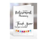 Happy Retirement Card for Missionary, Men, Women, Him, Her, Gifts from Colleagues, Boss, Supervisor, Manager, Work, Presents for Workmate, A5-258b_237