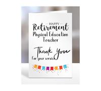 Happy Retirement Card for Physical Education Teacher, Men, Women, Him, Her, Gifts from Colleagues, Boss, Supervisor, Manager, Work, Presents for Workmate, A5-258c_18
