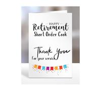 Happy Retirement Card for Short Order Cook, Men, Women, Him, Her, Gifts from Colleagues, Boss, Supervisor, Manager, Work, Presents for Workmate, A5-258c_165