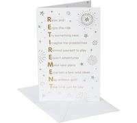 Happy Retirement Card - Funny Retirement Cards for Women, Men - Coworker Leaving Card with Front and Inside Message - Fancy Goodbye Card with Gold Foiled Lettering - Envelope Included