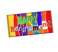 Happy Retirement Chocolate Bar Wrapper Novelty Gift For Dad Uncle Sir Brother CH-319 (without chocolate)