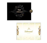 Happy Retirement Guest Book,Black Gold Retirement Party Decorations, Jumbo Retirement Greeting Card Retirement Gifts for Men Women, Retirement Signature Board